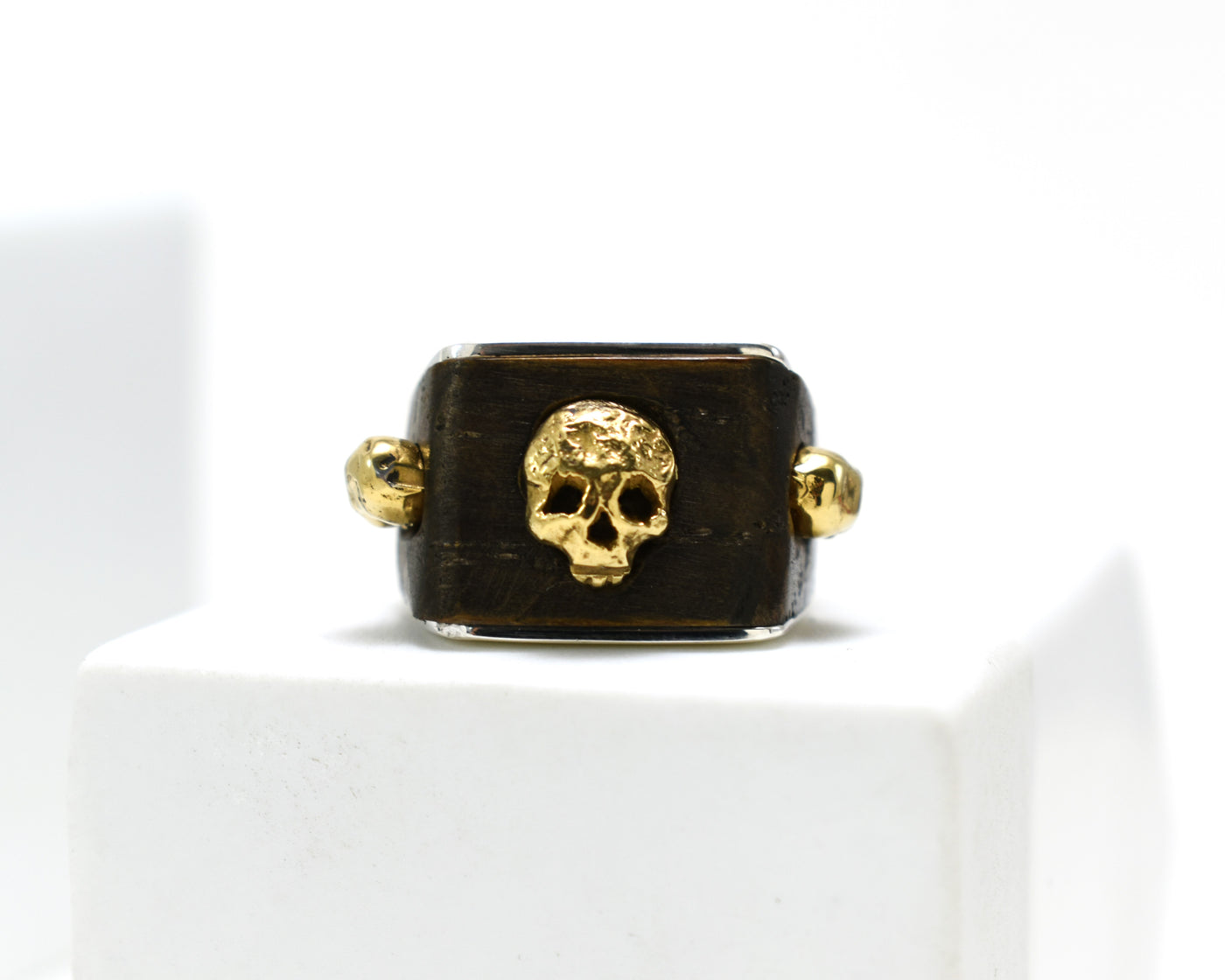 Wooden on sale skull ring